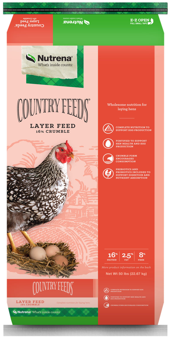 Nutrena® Country Feeds® Layer 16% Crumble (50 lb)