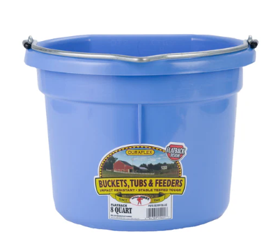 Little Giant Flat Back Plastic Bucket 8 Quart