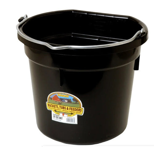 Little Giant Flat Back Plastic Bucket 8 Quart